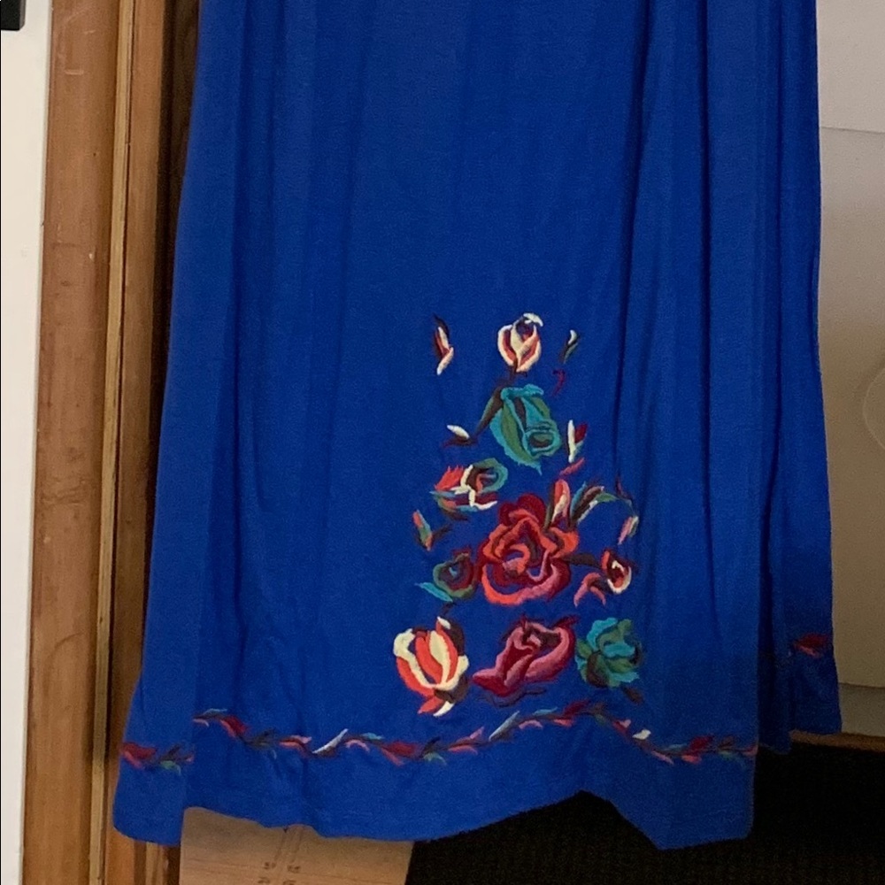 Bandeau maxi cobolt dress